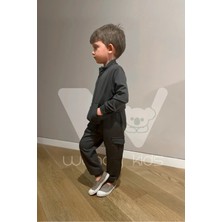 Wendy Kids Haki Modal Kumaş Unisex Çocuk Jogger Pantolon Ve Ceket Alt Üst Takım