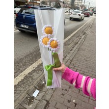 İzmit Çınar Kadın Kooperatifi Örgü 3'lü Papatya Buketi,papatya Çiçeği,örgü Çiçek Buketi,anneye,sevgiliye,öğretmene Hediye