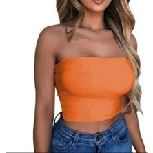 Gardıroza Kadın Straplez Crop Bluz Kısa Crop Askısız Crop Askısız Bluz