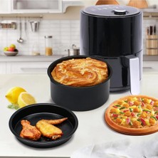 Emayeci Xxl Air Fryer Sulu Yemek Tenceresi ve Pizza Tepsisi 2'li Set