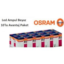 Osram  E27 Led Value 8,5 W CoolDaylight F Enerjı Ampul 10Lu Paket