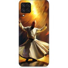 Teknomeg Samsung Galaxy A22 Uyumlu Semazen Yapan Mevlevi Desenli Silikon Kılıf