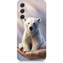 Teknomeg Samsung Galaxy A24 Uyumlu Sevimli Kutup Ayısı  Desenli Silikon Kılıf