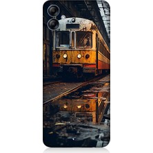 Teknomeg Samsung Galaxy A04E Uyumlu Eski  Metro Istasyonu ve Tren Desenli Silikon Kılıf