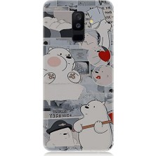 Teknomeg Samsung Galaxy A6 Plus Uyumlu Yaramaz Kutup Ayısı Desenli Silikon Kılıf