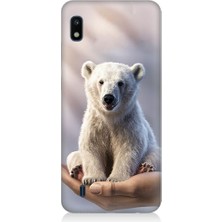 Teknomeg Samsung Galaxy A10 Uyumlu Sevimli Kutup Ayısı  Desenli Silikon Kılıf