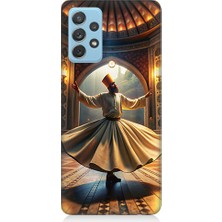 Teknomeg Samsung Galaxy A52 Uyumlu Mevlevi Semazen Desenli Silikon Kılıf