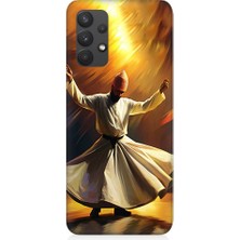 Teknomeg Samsung Galaxy A32 Uyumlu Semazen Yapan Mevlevi Desenli Silikon Kılıf