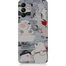 Teknomeg Samsung Galaxy A25 Uyumlu Yaramaz Kutup Ayısı Desenli Silikon Kılıf