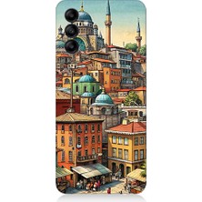 Teknomeg Samsung Galaxy A25 Uyumlu Eski Cami ve Mahalle Desenli Silikon Kılıf