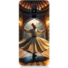 Teknomeg Samsung Galaxy A6 Plus Uyumlu Mevlevi Semazen Desenli Silikon Kılıf