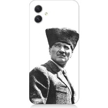 Teknomeg Samsung Galaxy A05 Uyumlu Mustafa Kemal Atatürk Desenli Silikon Kılıf