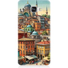 Teknomeg Samsung Galaxy A3 2016 Uyumlu Eski Cami ve Mahalle Desenli Silikon Kılıf