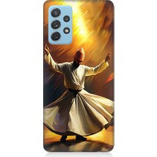 Teknomeg Samsung Galaxy A52 Uyumlu Semazen Yapan Mevlevi Desenli Silikon Kılıf