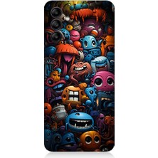 Teknomeg Samsung Galaxy A04S Uyumlu Canavar Oyuncaklar Desenli Silikon Kılıf