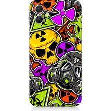 Teknomeg Samsung Galaxy A04 Uyumlu Radyasyon ve Maskeler Desenli Silikon Kılıf
