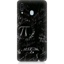 Teknomeg Samsung Galaxy A20 Uyumlu Pi ve Matematik Formülü Desenli Silikon Kılıf