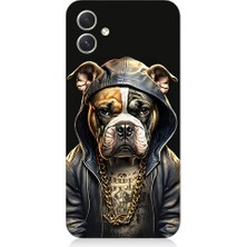 Teknomeg Samsung Galaxy A05 Uyumlu Rapçi Köpek Desenli Silikon Kılıf