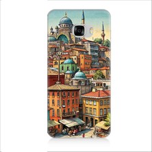 Teknomeg Samsung Galaxy C5 Uyumlu Eski Cami ve Mahalle Desenli Silikon Kılıf