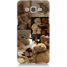 Teknomeg Samsung Galaxy Grand Prime Uyumlu Sevgili Aşık Ayılar Desenli Silikon Kılıf