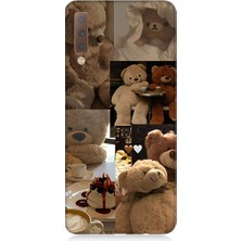 Teknomeg Samsung Galaxy A7 2018 Uyumlu Sevgili Aşık Ayılar Desenli Silikon Kılıf