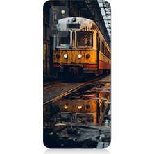 Teknomeg Samsung Galaxy A02S Uyumlu Eski  Metro Istasyonu ve Tren Desenli Silikon Kılıf