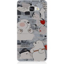 Teknomeg Samsung Galaxy A3 2016 Uyumlu Yaramaz Kutup Ayısı Desenli Silikon Kılıf