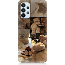 Teknomeg Samsung Galaxy A33 Uyumlu Sevgili Aşık Ayılar Desenli Silikon Kılıf