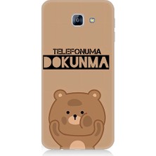 Teknomeg Samsung Galaxy A8 2016 Uyumlu Telefonuma Dokunma Ayıcık Desenli Silikon Kılıf