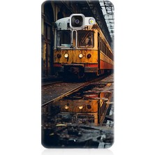 Teknomeg Samsung Galaxy A3 2016 Uyumlu Eski Sarı Tren Desenli Silikon Kılıf