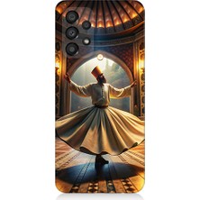 Teknomeg Samsung Galaxy A73 Uyumlu Mevlevi Semazen Desenli Silikon Kılıf