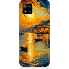 Teknomeg Samsung Galaxy A42 5g Uyumlu Gün Batımı Manzara Desenli Silikon Kılıf
