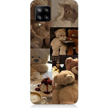 Teknomeg Samsung Galaxy A42 5g Uyumlu Sevgili Aşık Ayılar Desenli Silikon Kılıf