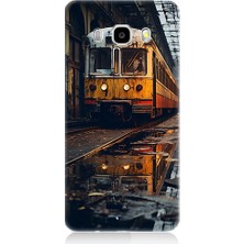Teknomeg Samsung Galaxy J5 2016 Uyumlu Eski  Metro Istasyonu ve Tren Desenli Silikon Kılıf