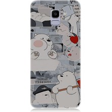 Teknomeg Samsung Galaxy J6 Uyumlu Yaramaz Kutup Ayısı Desenli Silikon Kılıf