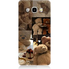 Teknomeg Samsung Galaxy J5 2016 Uyumlu Sevgili Aşık Ayılar Desenli Silikon Kılıf