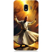 Teknomeg Samsung Galaxy J4 Duo Uyumlu Semazen Yapan Mevlevi Desenli Silikon Kılıf