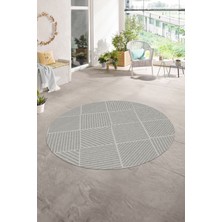 Napoli Home Dijital Baskılı Kaymaz Taban Yıkanabilir Sade Yuvarlak Mutfak Salon Halısı, N-Y-Sade-46-Krem,