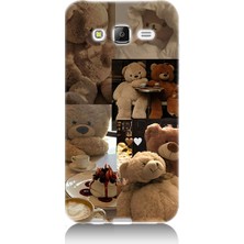 Teknomeg Samsung Galaxy J5 Uyumlu Sevgili Aşık Ayılar Desenli Silikon Kılıf