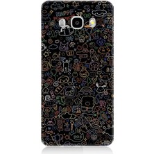 Teknomeg Samsung Galaxy J7 2016 Uyumlu 8 Bit Sevimli Karakterler Desenli Silikon Kılıf
