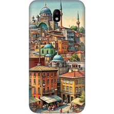 Teknomeg Samsung Galaxy J3 Pro Uyumlu Eski Cami ve Mahalle Desenli Silikon Kılıf