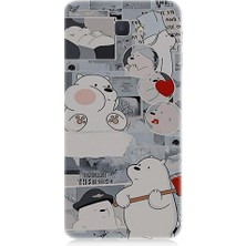 Teknomeg Samsung Galaxy J7 Prime Uyumlu Yaramaz Kutup Ayısı Desenli Silikon Kılıf