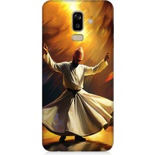 Teknomeg Samsung Galaxy J8 Uyumlu Semazen Yapan Mevlevi Desenli Silikon Kılıf