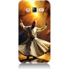 Teknomeg Samsung Galaxy J7 Uyumlu Semazen Yapan Mevlevi Desenli Silikon Kılıf