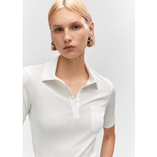Mango Düğmeli Kısa Kollu Polo Yaka T-Shirt
