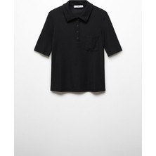 Mango Düğmeli Kısa Kollu Polo Yaka T-Shirt