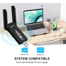 OBRAX Antenli Wireless Adaptörü Kablosuz Ağ Pc USB Wifi Alıcı