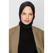 Valor Scarf Siyah Kazayağı Desen Ipeksi Jakar Şal