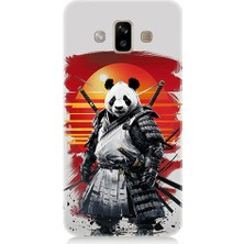 Teknomeg Samsung Galaxy J7 Duo Uyumlu Samuray Panda Desenli Silikon Kılıf