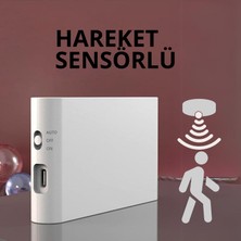 Amber LED Iki Yönlü Şarj Edilebilir Mıknatıslı Sensörlü LED Aplik 2700K Günışığı, On-Off ve Sensör Modu